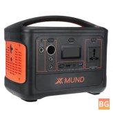 XMUND Camping Power Generator with 568WH Capacity and LED Flashlights