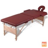 Table with Two Zones of Massage