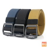 Military Tactical Belt with Weave and Stretch - Thick Nylon