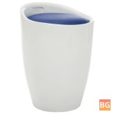 Stool in White and Blue