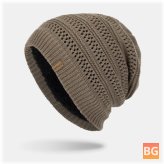Warmth-brimmed beanie hat with a soft, Velvet fabric