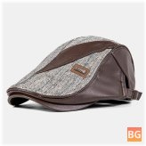 Banggood Men's Leather Contrast Striped Hat - Casual