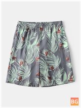 Tropical Print Shorts for Men