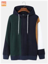 Color Block Hooded Sweatshirt for Men