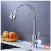360-degree Faucet with Single-Handle Rotating Shower - Stainless steel