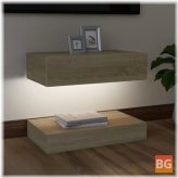 TV Cabinet with LED Lights - Sonoma Oak 23.6