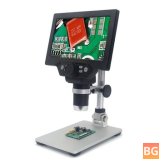 G1200 Digital Microscope - 12MP 7 Inch Large Color Screen - Large Base LCD Display - 1-1200X Continuous