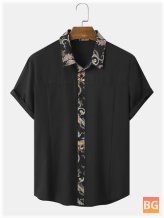 Short Sleeve T-Shirts with Paisley Pattern