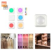 Remote Control Night Light for Wardrobe Kitchen Bedroom Cabinet - Square Shape