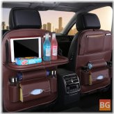 Hang-On Leather Car Seat Hanging Bag with Pocket for Tablet and Phone
