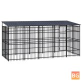 Outdoor Dog Kennel with Roof - 99.2 ft²