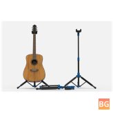 Gravity-Self-Locking Floor Standing Guitar Stand for Portable Use
