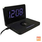 Bakeey LED Alarm Clock with Wireless Charger