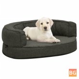 Dog Bed - Ergonomic Linen Look - 60x42 cm