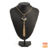Punk Necklace with Tassels - 18K Gold