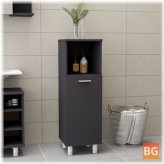 Gray Cabinet with Doors and Shelves - 11.8