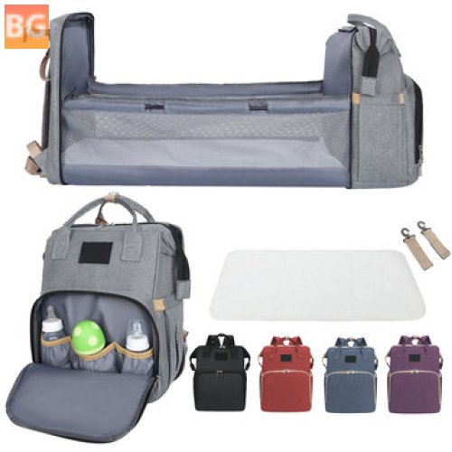 Backpack for Mom with a Changing Station and Bed for Baby