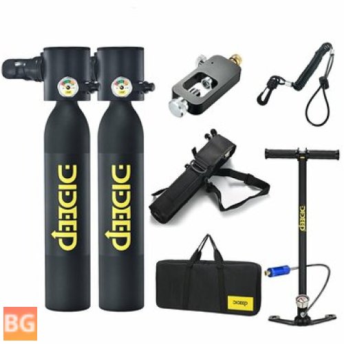 DIDEEP Mini Scuba Tank - 0.5L Oxygen Reserve for Snorkeling and Diving