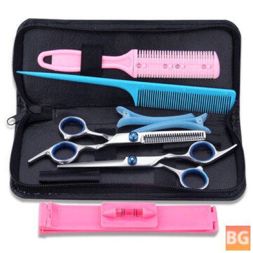Hair Cutting Scissors - Shear Comb Hairclip Hairdressing Set