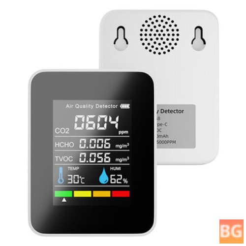 TVOC Tester with LCD Display and CO2 Sensor - Digital Air Quality Monitor