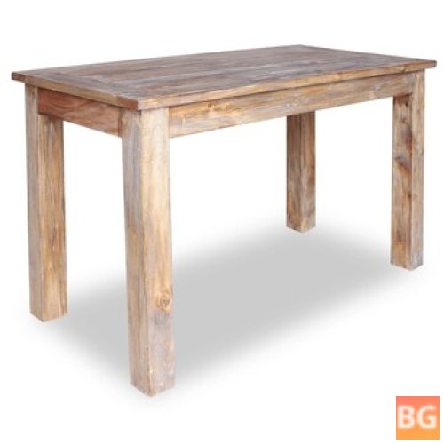 Table with Wood Base and Solid Top
