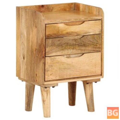 Bedside Cabinet with Drawer and Shelf - mango wood