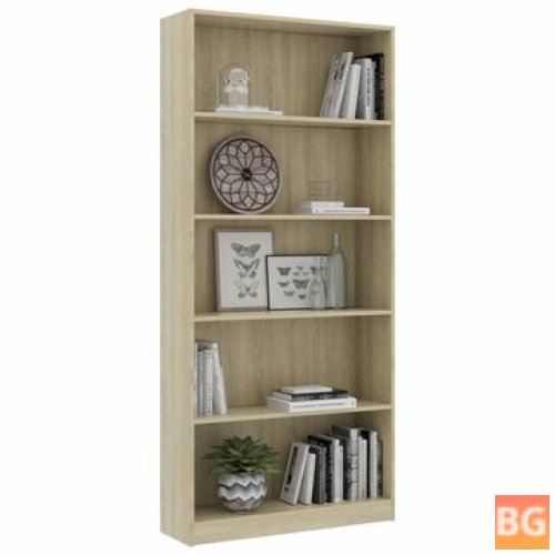 31.5"x9.4"x68.9" Book Cabinet - Sonoma Oak