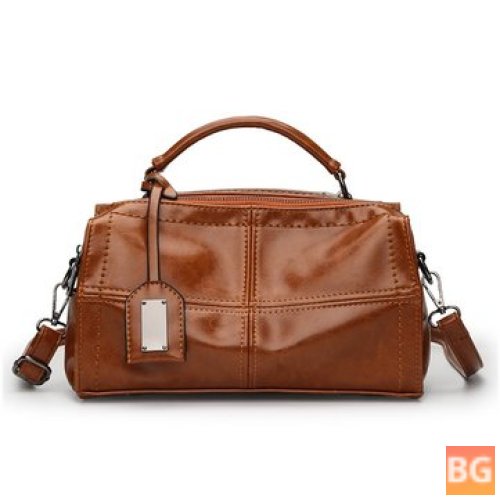Women's Quality PU Leather Boston Casual Shoulder Bag