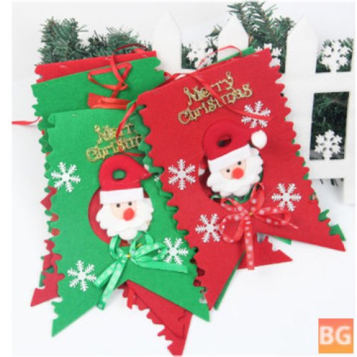Christmas Decorations - Hanging Flag Pennant Scene ornaments