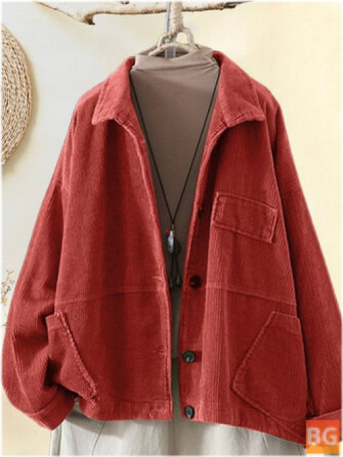 Vintage Turn-down Collar Long SleeveCoats for Women