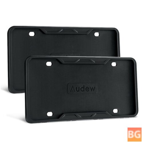 Silicone License Plate Frame - Rust-Proof with Screw Caps (Front & Rear)
