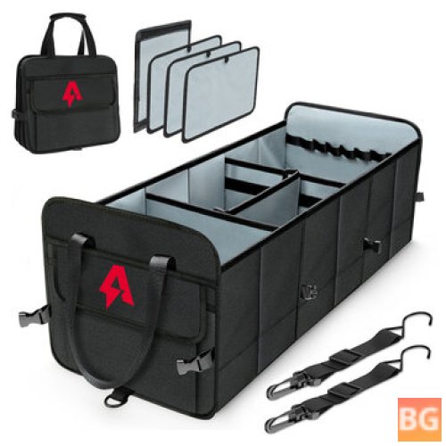 Andeman Collapsible Car SUV Organizer Trunk - 1680D Storage Bag Folding Non-Slip Bag