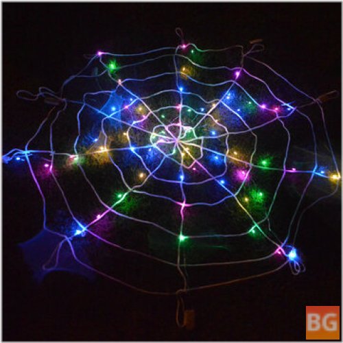 Halloween LED Spider Web Outdoor Party Props - Light Up Web