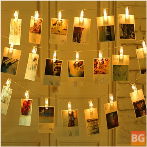 String Lights with Photo Clips - 10/20/30/40 LED