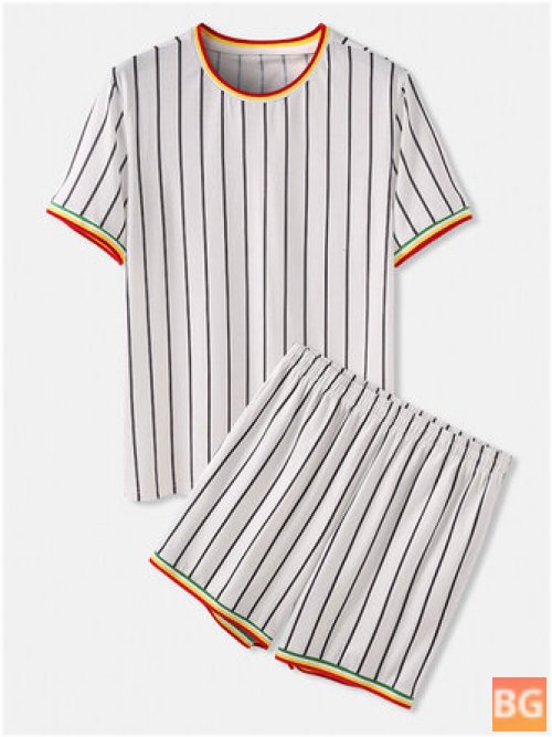 Short Sleeve Pajama Set for Men