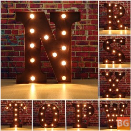 DIY Light Up Marquee with Letter N and X - For Carnival