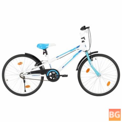 24 Inch Kids Bike with Blue and White