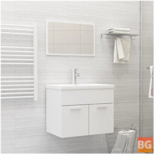 Bathroom Furniture Set - White - Chipboard