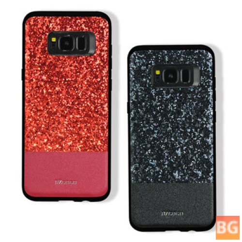 Diamond Bling PU Leather Protective Cover for Samsung Galaxy S8 Plus