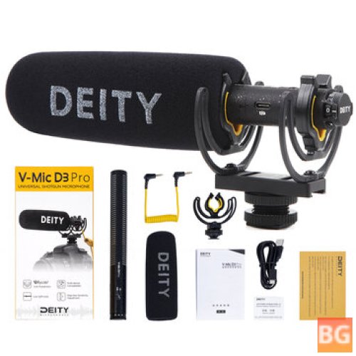 Aputure Deity V-Mic D3 Pro - Super-Cardioid Microphone for DSLRs, Camcorders, PCs and Smartphones