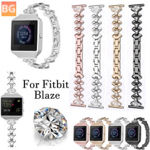 Fan-shaped Crystal with Watch Frame for Fitbit Blaze Smartwatch