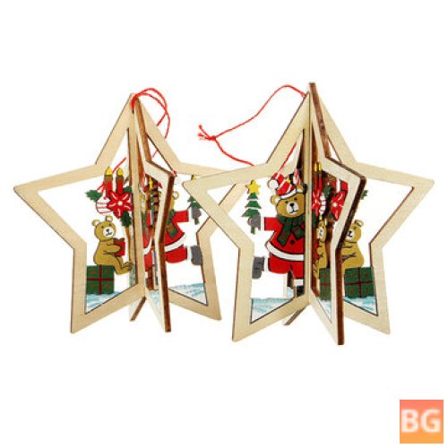 2PCS Christmas Tree Accessories - Five-Pointed Star