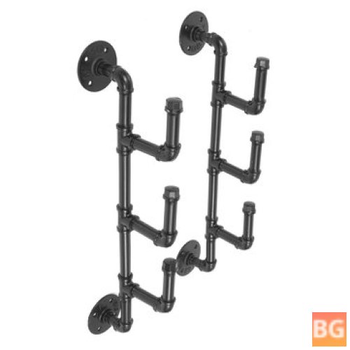 Industrial-Style Iron Storage Rack for Kitchen and Bar - Made from Industria Pipe Fittings