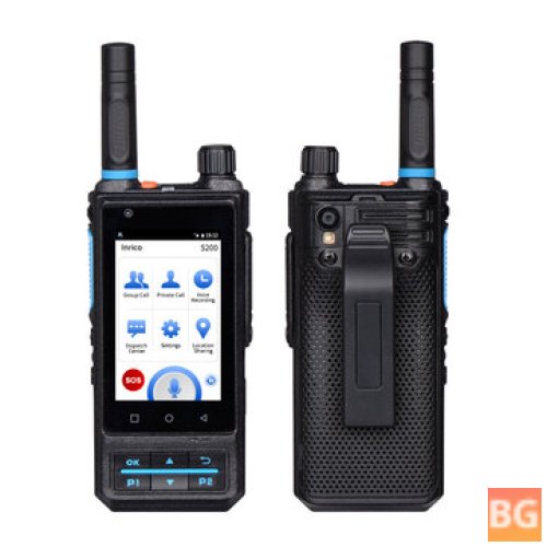 INRICO S200 4G LTE Walkie Talkie 3.1 Inch Touch Display with 4000mAh battery and 8GB storage - Android 7.0 BT4.0 support GPS, NFC, WIFI, and dual SIM card - for phones