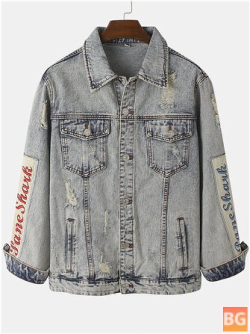 Vintage Patch Cotton Denim Jacket