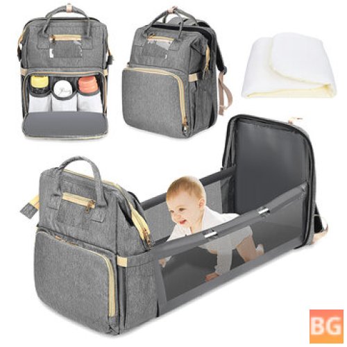 Baby Diaper Backpack with Crib & Stroller - Foldable