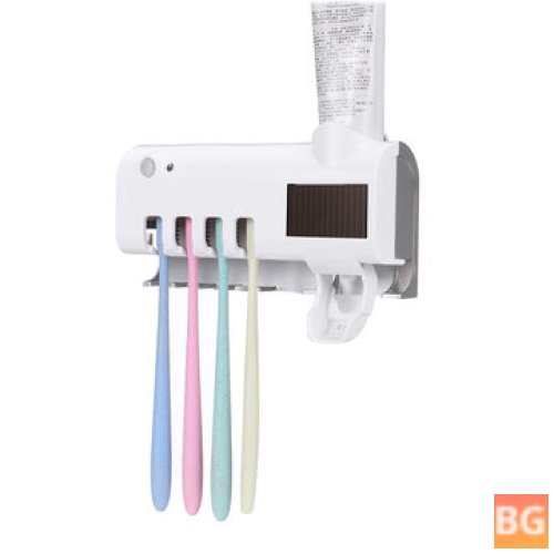 Wall Mounted Toothpaste Dispenser with UV Light - Holder