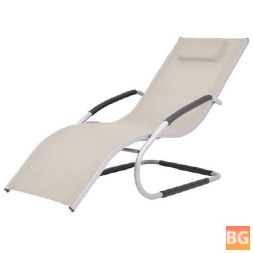 Sun Lounger with Pillow and Memory Foam