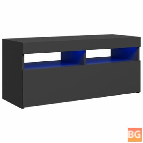 TV Cabinet with LED Lights - Gray 35.4