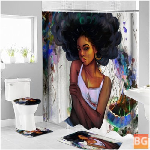 African Girl Bathroom Set